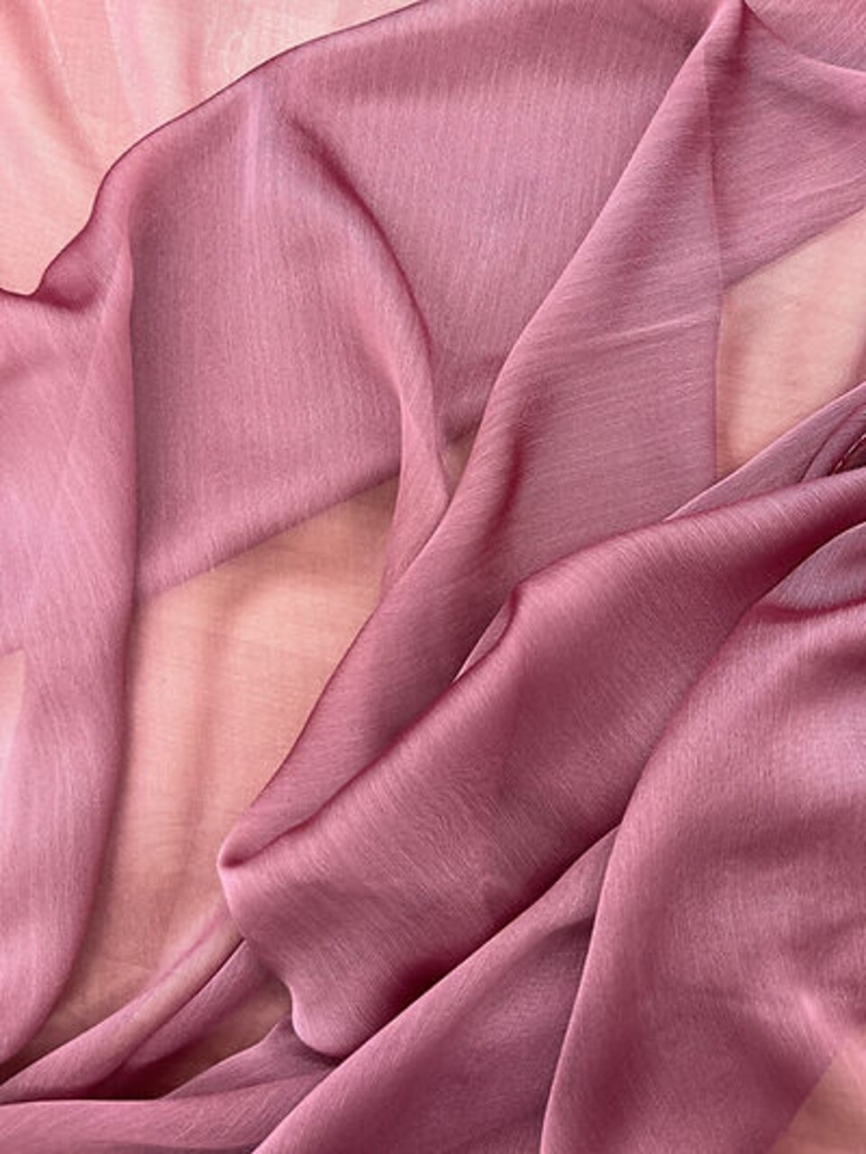 1 Yard Mauve Two-Tone Chiffon Fabric 58/59" Wide, Lightweight Sheer Polyester Material